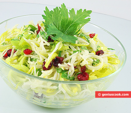 Cabbage Salad with Cranberry and Celery