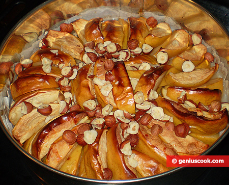 Drizzle chopped nuts over the baked apples