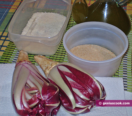 Ingredients for Radicchio Fried in Bread Crumbs