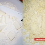 Flour with butter and crumbs