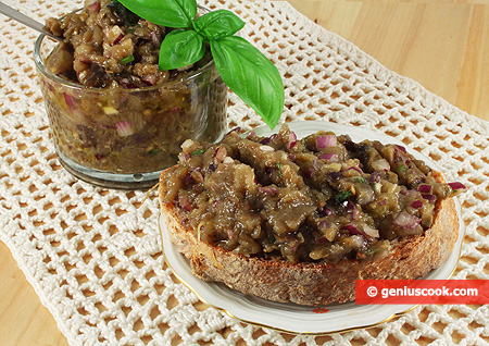 Aubergine Paste with Capers and Olives