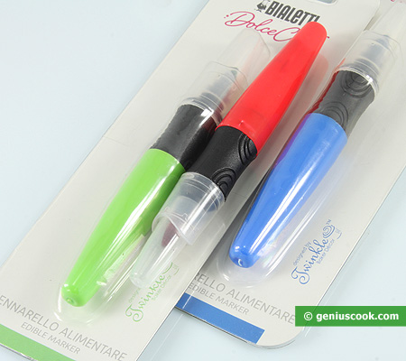 Pens with edible food paint
