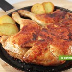 Chicken ready on a frying pan