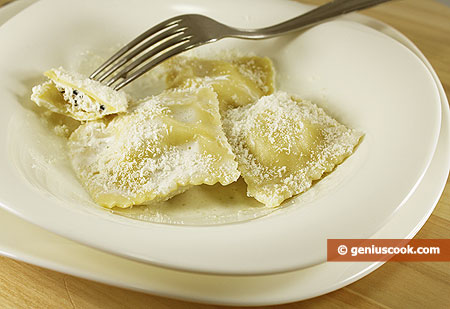 Ravioli with Truffles and Ricotta