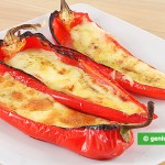 Grilled Peppers with Prosciutto and Scamorza