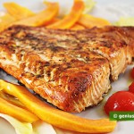 Grilled Salmon with Papaya and Herbs