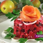Beetroot Salad with Apples and Salmon