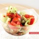 Strawberry and cucumber cocktail salad