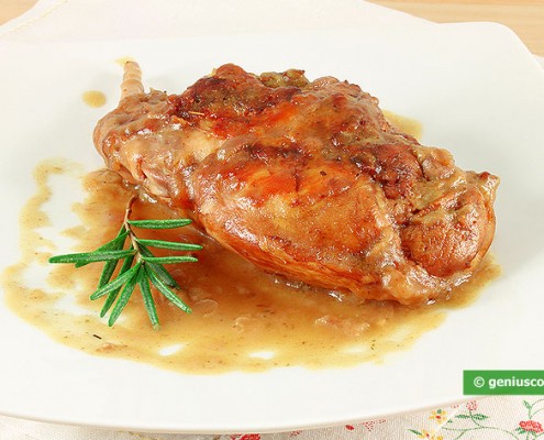 Rabbit Braised in Red Wine with Rosemary
