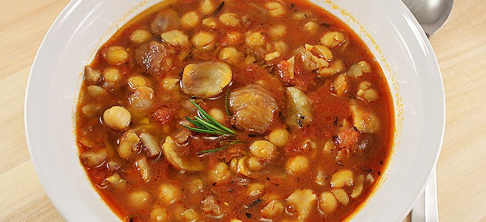 Chestnut and Chickpea Soup