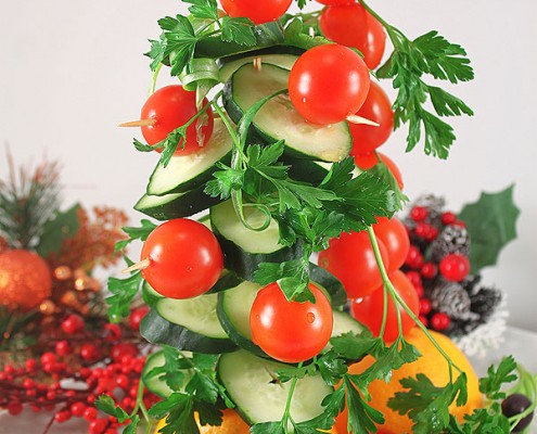 Vegetable Christmas Tree