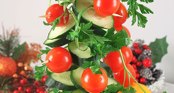 Vegetable Christmas Tree