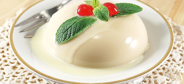 Coconut Blancmange with White Chocolate