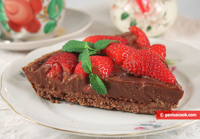 Chocolate Tart with Strawberries