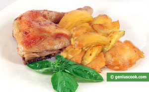 Chicken in Cream Baked with Potatoes
