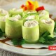 Cucumber Rolls with Anchovies and Cream Cheese