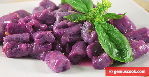 Purple Gnocchi with Lemon Sauce