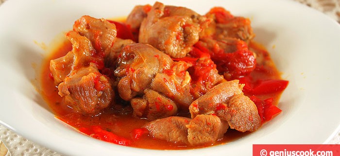 Braised Turkey with Bell Pepper