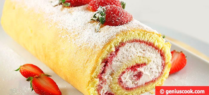 Strawberry Swiss Roll